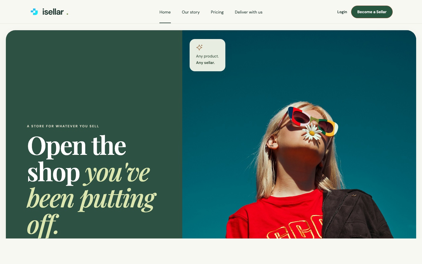 isellar online storefront platform website